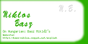miklos basz business card